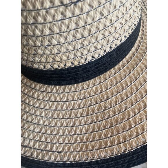 Jacobsons Tan Black Woven Floppy Sun Hat One Size - Picture 2 of 6